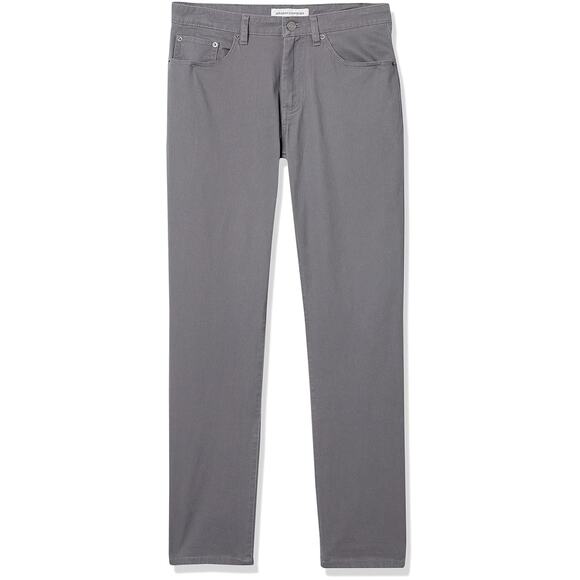 Men's Slim-Fit Pants, 5-Pocket Stretch Twill Design - Picture 6 of 6